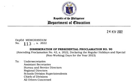 Proclamation No. 1275 s. 2022 .